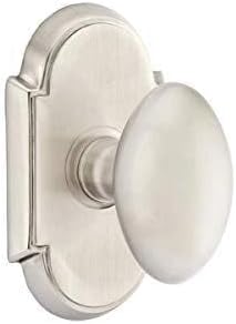 Emtek Privacy Set, Style 8 Rosette, Egg Knob, Polished Nickel US14