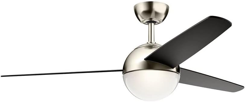 KICHLER 300710MWH Protruding Mount, 3 White Blades Ceiling fan with 17 watts light, Matte White
