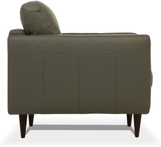 Acme Radwan Tufted Leather Sofa in Pesto Green