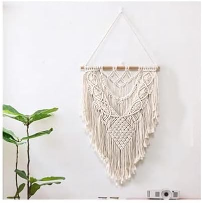 LXHELIVERY Wall Hanging Tapestries Hangings Handmade Cotton Rope Wall Tapestry, Woven Tassels Yarn Tapestries, for Bedroom Or Wedding, Tapestry Wedding Decor,Decorations (Color : D)