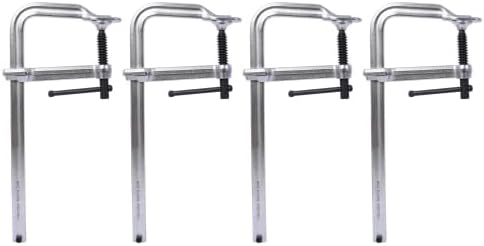 【LuckyNote】60in Workbench with 4 Drawers Wooden Workbench for Garage Workshop and Home, with Bar Clamps Set (12 inch x 4-3/4 inch Throat,Pack of 4)The package will be shipped in two separate parcels