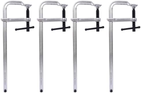 【LuckyNote】 60in Workbench with 4 Drawers Wooden Workbench for Garage Workshop and Home, with Bar Clamps Set (12 inch x 3inch Throat,Pack of 4) The Package Will be Shipped in Two Separate parcels