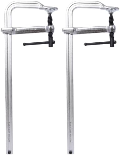 【LuckyNote】 55-Inch Wood Workbench - Wooden Workbench for Garage Workshop and Home,with Bar Clamps Set (16 inch x 4-3/4 inch Throat,Pack of 2) The Package Will be Shipped in Two Separate parcels