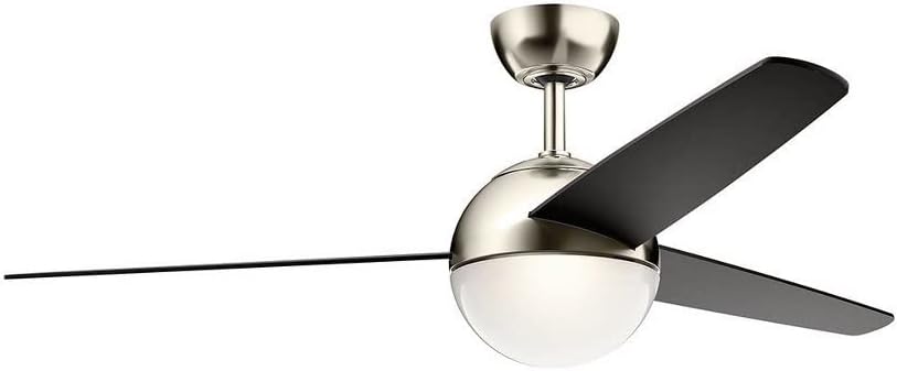 KICHLER 300710MWH Protruding Mount, 3 White Blades Ceiling fan with 17 watts light, Matte White