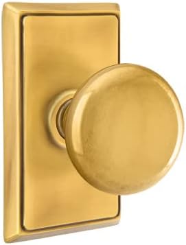 Emtek 8521PUS7, Providence Knob Dummy Pair with Rectangular Rose for 1-1/4 in to 2 in Door, (French Antique)