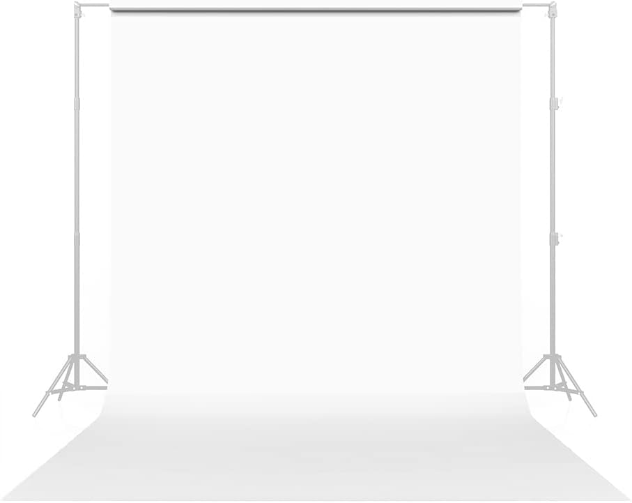 Savage Seamless Paper Photography Backdrop - Color #66 Pure White, Size 107 Inches Wide x 36 Feet Long, Backdrop for YouTube Videos, Streaming, Interviews and Portraits - Made in USA