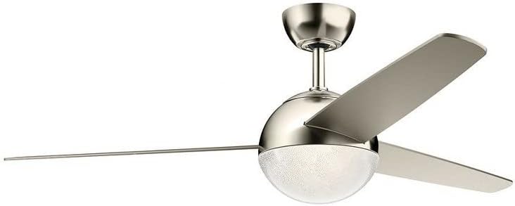 KICHLER 300710MWH Protruding Mount, 3 White Blades Ceiling fan with 17 watts light, Matte White