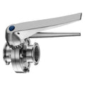 USA SEALING BULK-STF-VAL-35 Straight Stainless Steel Sanitary Quick-Clamp Butterfly Valves, 85 psi Max Pressure, 4' Quick-Clamp, 4' Quick-Clamp