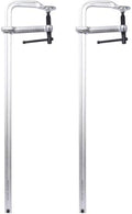 24' Drop Forged Steel Bar Clamps, F Clamps Set for Woodworking, Metalworking, Welding, DIY Projects (24' x 4-3/4' Throat, 2pcs)