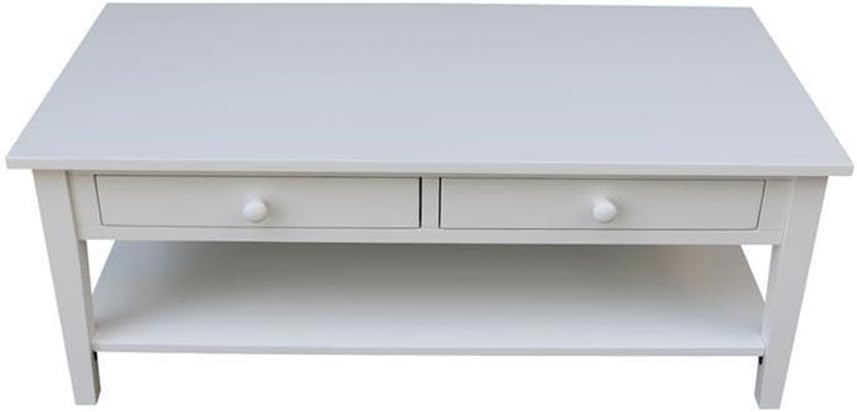 IC INTERNATIONAL CONCEPTS Spencer White Wood Coffee Table