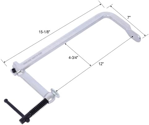 【LuckyNote】60in Workbench with 4 Drawers Wooden Workbench for Garage Workshop and Home, with Bar Clamps Set (12 inch x 4-3/4 inch Throat,Pack of 4)The package will be shipped in two separate parcels