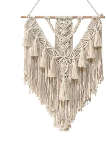 LXHELIVERY Large Wall Hanging Tapestries Hangings Hand Weaves Wall Decoration for Art Cotton Rope Wall Decor for Bedroom Living Room，BackdropTapestry Wedding Decor,Decorations (Color : A)