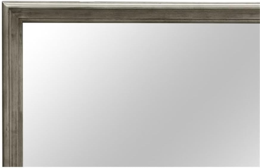 Glory Furniture Louis Phillipe Mirror in Gray