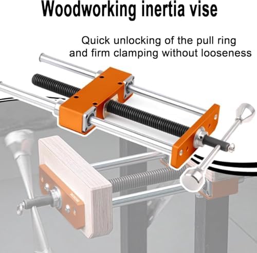 Woodworking Bench Vise, Multi-Functional inertial clamp, Clamping Range 0-300mm, Easy to Install,for Woodworking workshops, M8 mounting Screws not Included