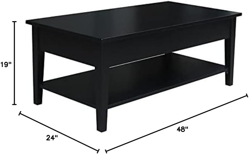 IC INTERNATIONAL CONCEPTS Spencer Black Wood Coffee Table