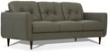 Acme Radwan Tufted Leather Sofa in Pesto Green