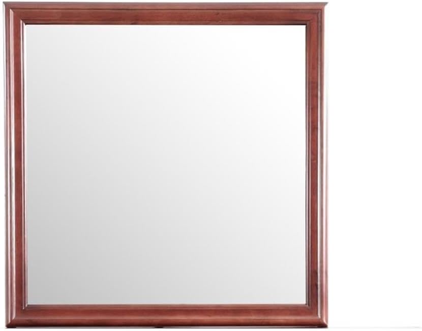 Glory Furniture Louis Phillipe Mirror in Cherry
