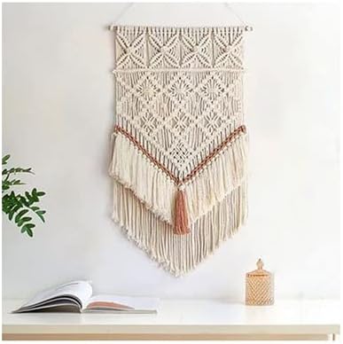 LXHELIVERY Wall Hanging Tapestries Hangings Handmade Cotton Rope Wall Tapestry, Woven Tassels Yarn Tapestries, for Bedroom Or Wedding, Tapestry Wedding Decor,Decorations (Color : C)
