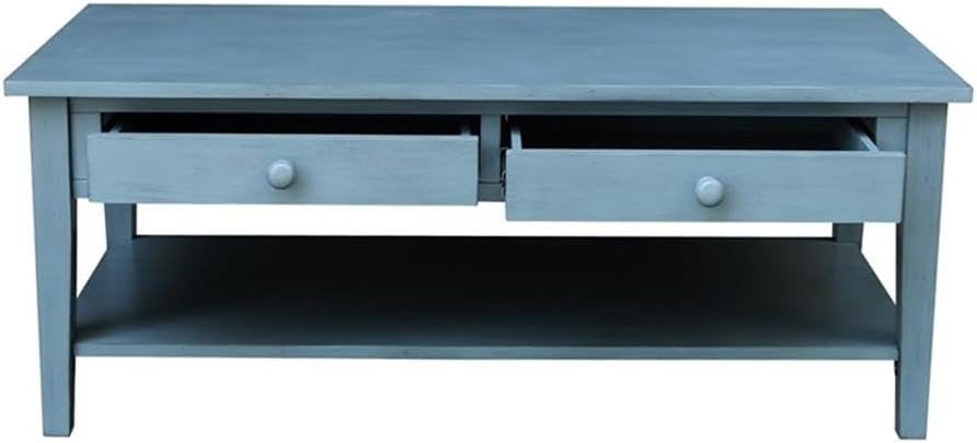 IC INTERNATIONAL CONCEPTS Spencer Blue Wood Coffee Table