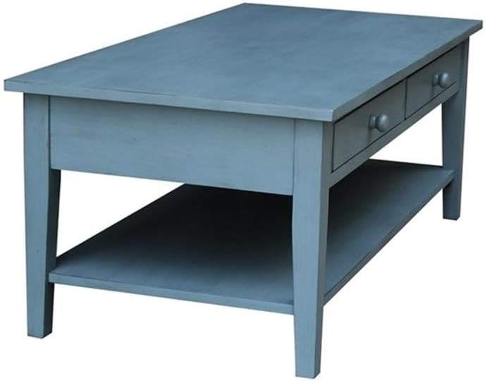 IC INTERNATIONAL CONCEPTS Spencer Blue Wood Coffee Table