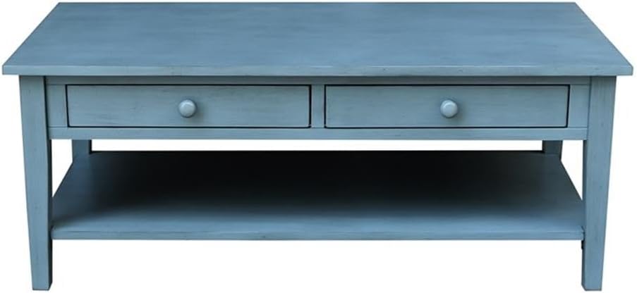IC INTERNATIONAL CONCEPTS Spencer Blue Wood Coffee Table