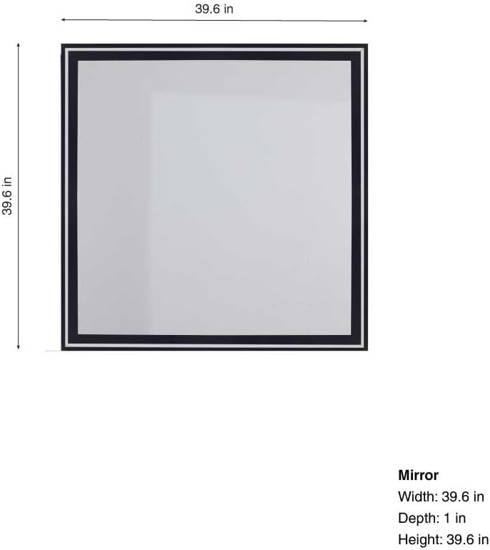 New Classic Furniture Ava 2-Piece Wood Dresser and Mirror Set, Ebony Black