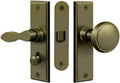 Deltana SDML334U5 Storm Door Latch; Square; Mortise Lock; Antique Brass Finish