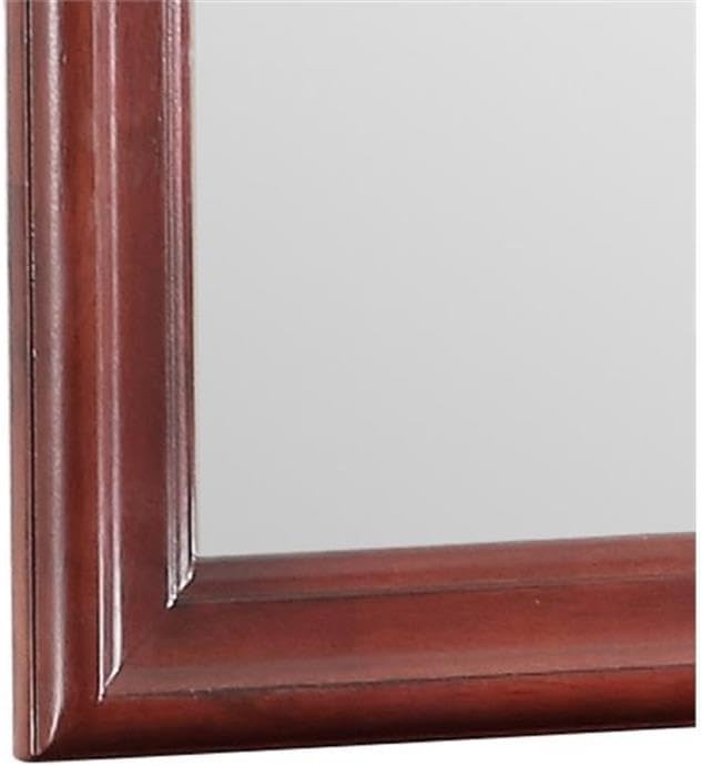 Glory Furniture Louis Phillipe Mirror in Cherry