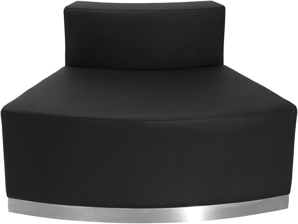 Flash Furniture HERCULES Alon Series Black LeatherSoft Reception Configuration, 3 Pieces