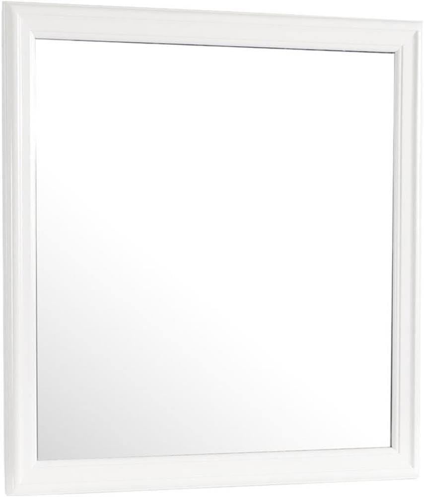 Glory Furniture Louis Phillipe Mirror in White