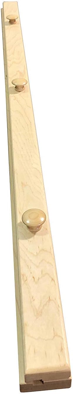 RRD Quilt Hanger for Wall for Display (96') Amish Made Wooden Quilt Rack Wall Mount - Rustic Tapestry Quilt Wall Hangers (Maple Wood, Natural Stain, 96' Long)