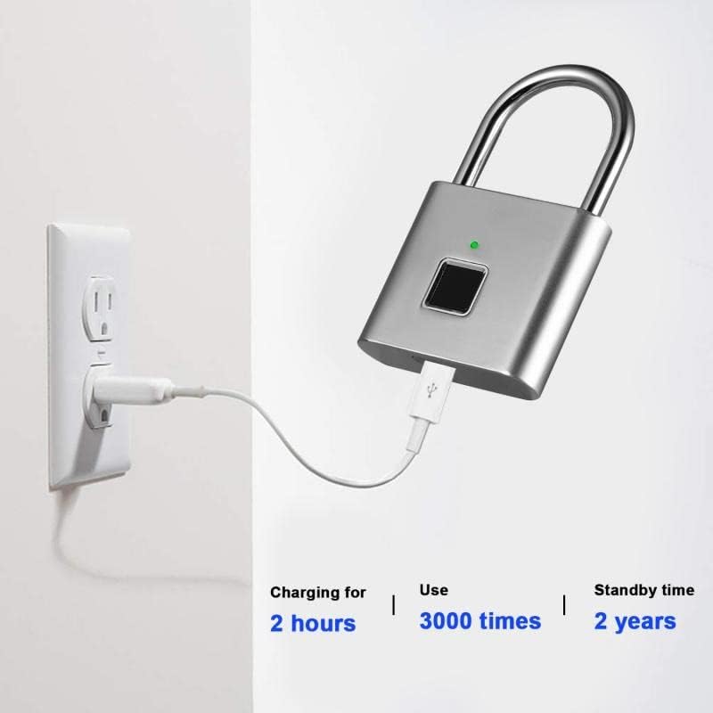 Portable Mini Keyless Smart Security Lock Fingerprint Padlock Gym Cabinet Box Bag Suitcase Luggage Code Password Travel(E)