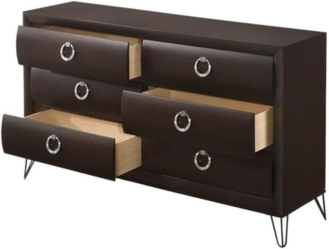 Acme Tablita 6-Drawer Wooden Dresser in Dark Merlot