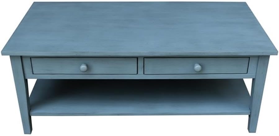 IC INTERNATIONAL CONCEPTS Spencer Blue Wood Coffee Table