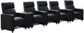 Coaster Home Furnishings - Toohey - Wood and Metal - 7-Piece Upholstered Theater Recliner with Tufted Backs, Pocket Coil Seating and Slim Track Arms - Living Room - Black - 600181-S5B