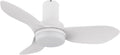 Carro 36' Low Profile Ceiling Fan with Light and Remote, Small Flush Mount Ceiling Fan with 10-speed DC Motor, Indoor & Outdoor, for Bedroom, Living room, White
