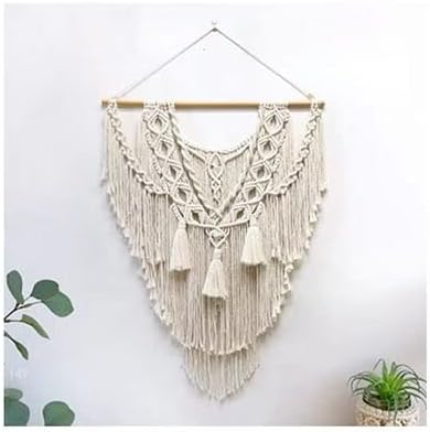 LXHELIVERY Large Wall Hanging Tapestries Hangings Hand Weaves Wall Decoration for Art Cotton Rope Wall Decor for Bedroom Living Room，BackdropTapestry Wedding Decor,Decorations (Color : E)