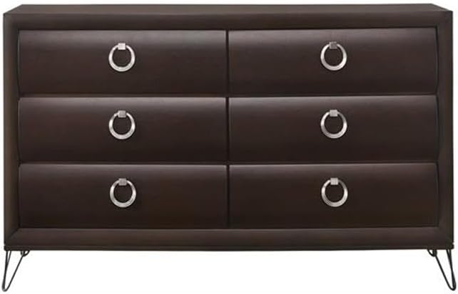 Acme Tablita 6-Drawer Wooden Dresser in Dark Merlot