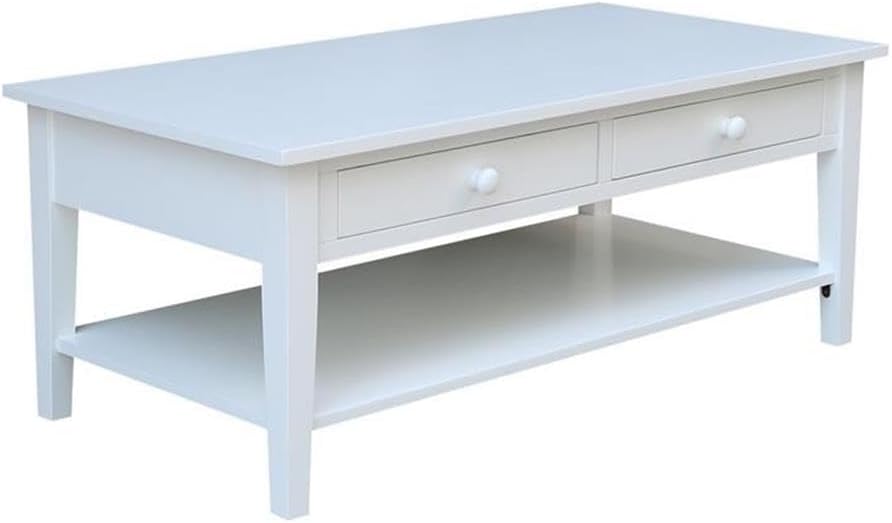 IC INTERNATIONAL CONCEPTS Spencer White Wood Coffee Table