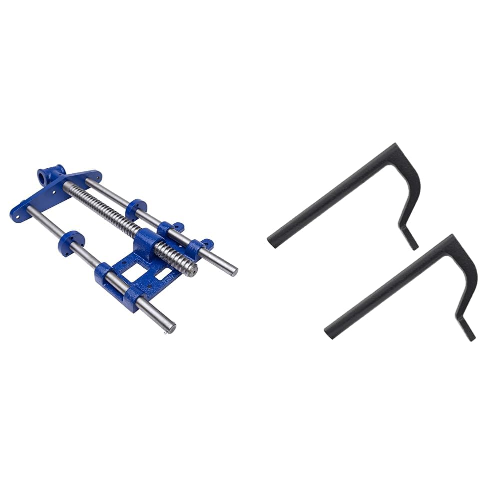Yost Vises F10WW Woodworker's Vise | Front Vise | 10 Inch Woodworking Tool & POWERTEC 71528 8 inch Workbench Holdfast Woodworking Bench Dog Hole Clamps