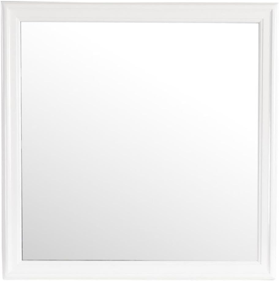 Glory Furniture Louis Phillipe Mirror in White