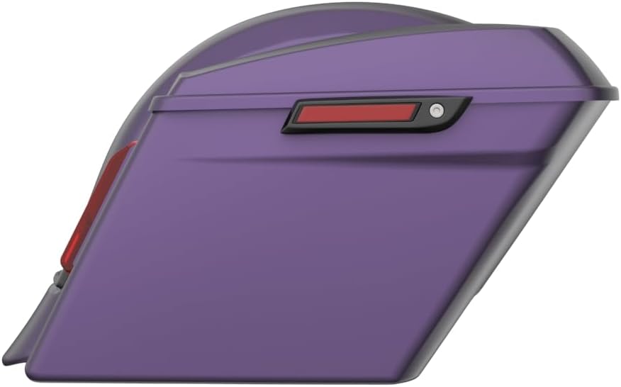 Advanblack Color Matched Stretched Bags, Lids Black Latch Hardware for '23-'24 Harley Touring CVO & 2024 Street Glide, Road Glide (Purple Abyss Denim)