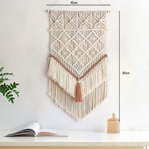 LXHELIVERY Large Wall Hanging Tapestries Hangings Hand Weaves Wall Decoration for Art Cotton Rope Wall Decor for Bedroom Living Room，BackdropTapestry Wedding Decor,Decorations (Color : C)