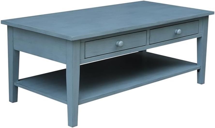 IC INTERNATIONAL CONCEPTS Spencer Blue Wood Coffee Table