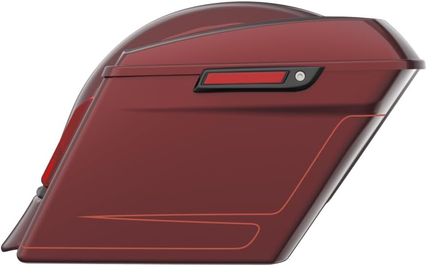 Advanblack Color Matched Stretched Bags, Lids Black Latch Hardware for '23-'24 Harley Touring CVO & 2024 Street Glide, Road Glide (Copperhead)