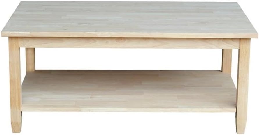 IC INTERNATIONAL CONCEPTS Solano Coffee Table Unfinished