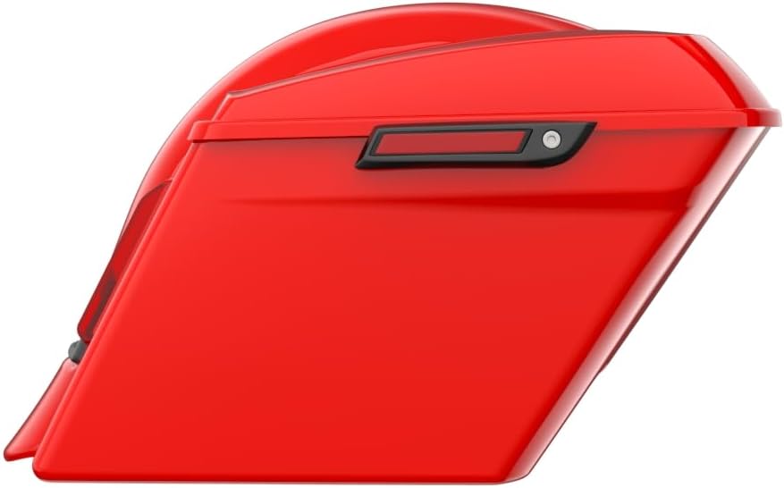Advanblack Color Matched Stretched Bags, Lids Black Latch Hardware for '23-'24 Harley Touring CVO & 2024 Street Glide, Road Glide (Rally Red)