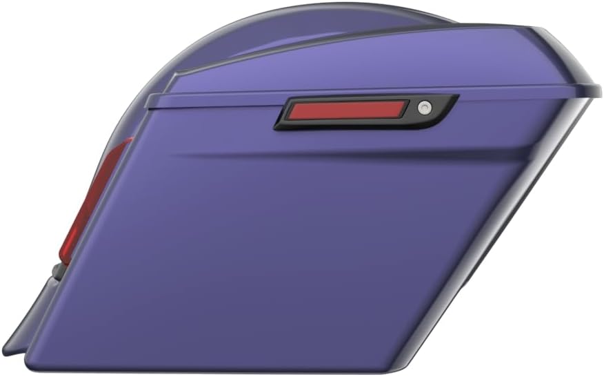 Advanblack Color Matched Stretched Bags, Lids Black Latch Hardware for '23-'24 Harley Touring CVO & 2024 Street Glide, Road Glide (Purple Abyss)