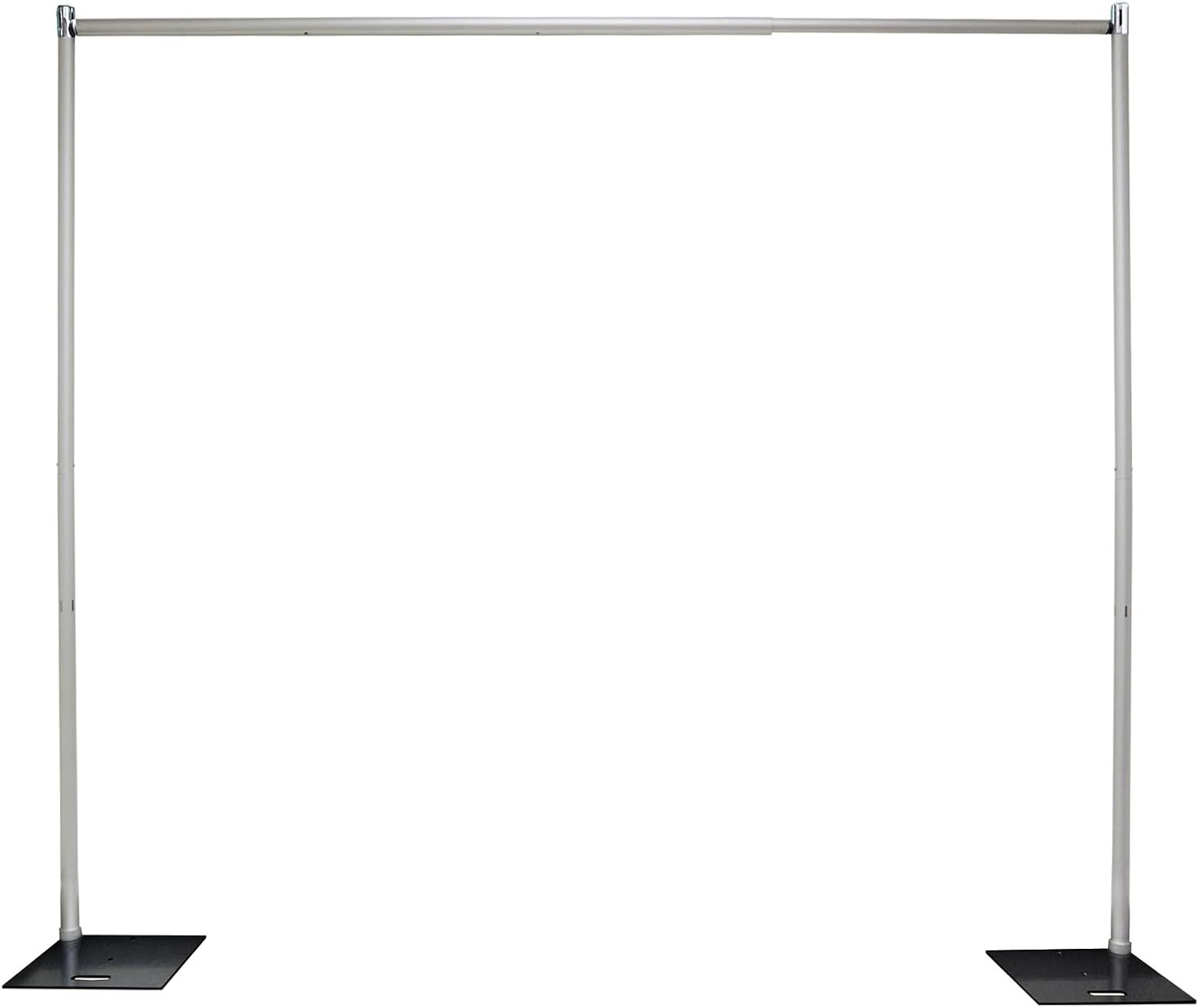 Pipe and Drape Backdrop Photobooth Wedding Party Convention Tradeshow Kit Framework ONLY (8x12Fixed) Upgraded Version