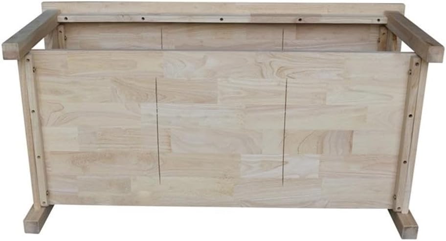 Hampton Solid Wood Coffee Table, Unfinished